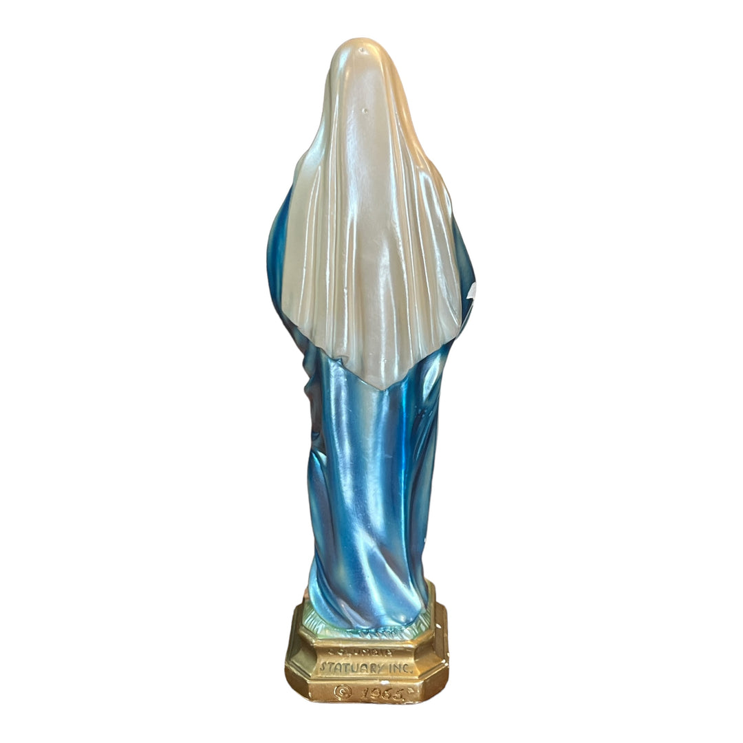 Immaculate Heart of Mary, statue in pearly plaster 15.75 in