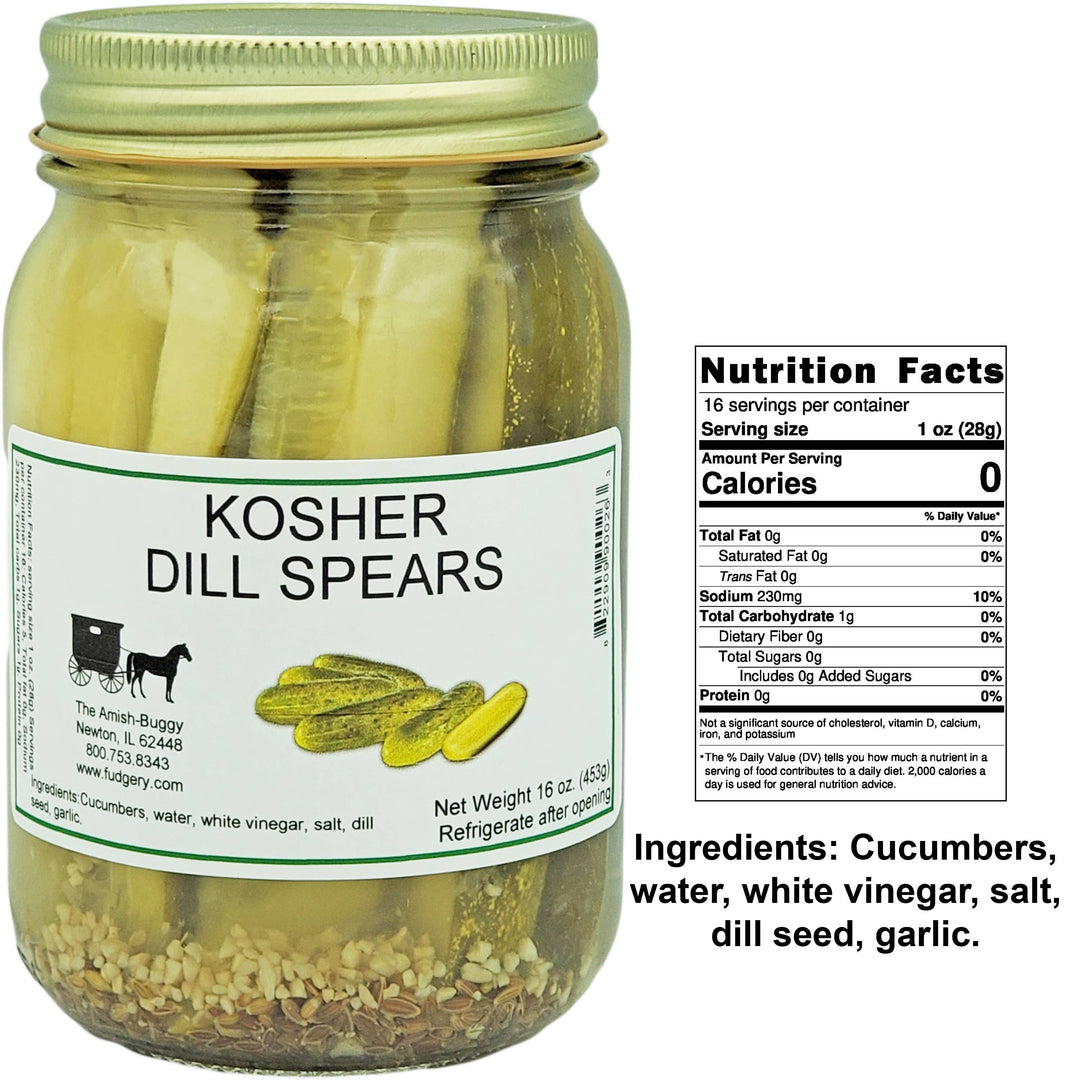 Amish Pickled Vegetables & Eggs 16 oz. Jar: Bread & Butter Pickles