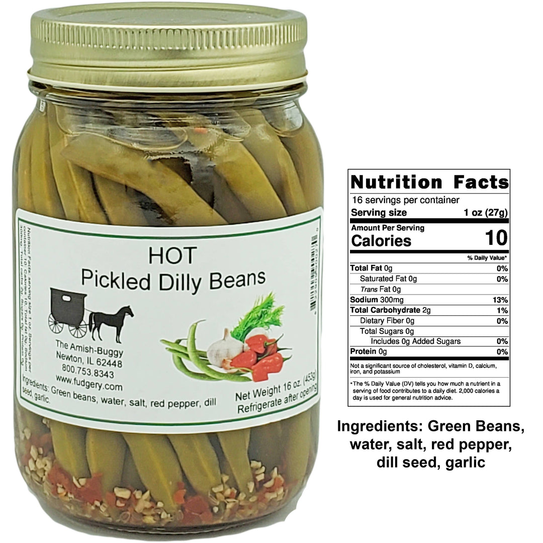 Amish Pickled Vegetables & Eggs 16 oz. Jar: Chow Chow Hot