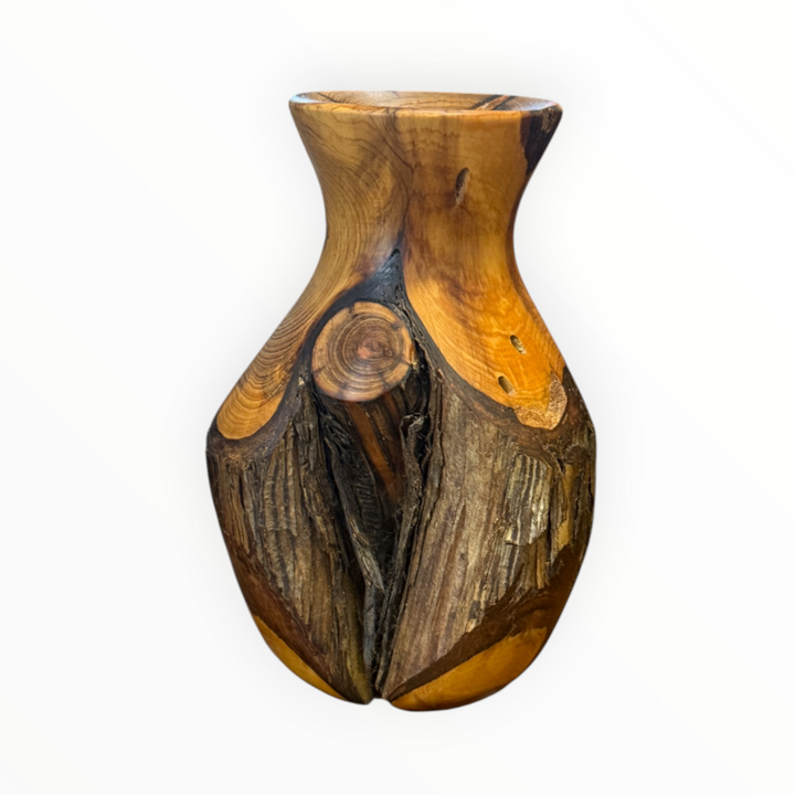 Carved Wood Vase