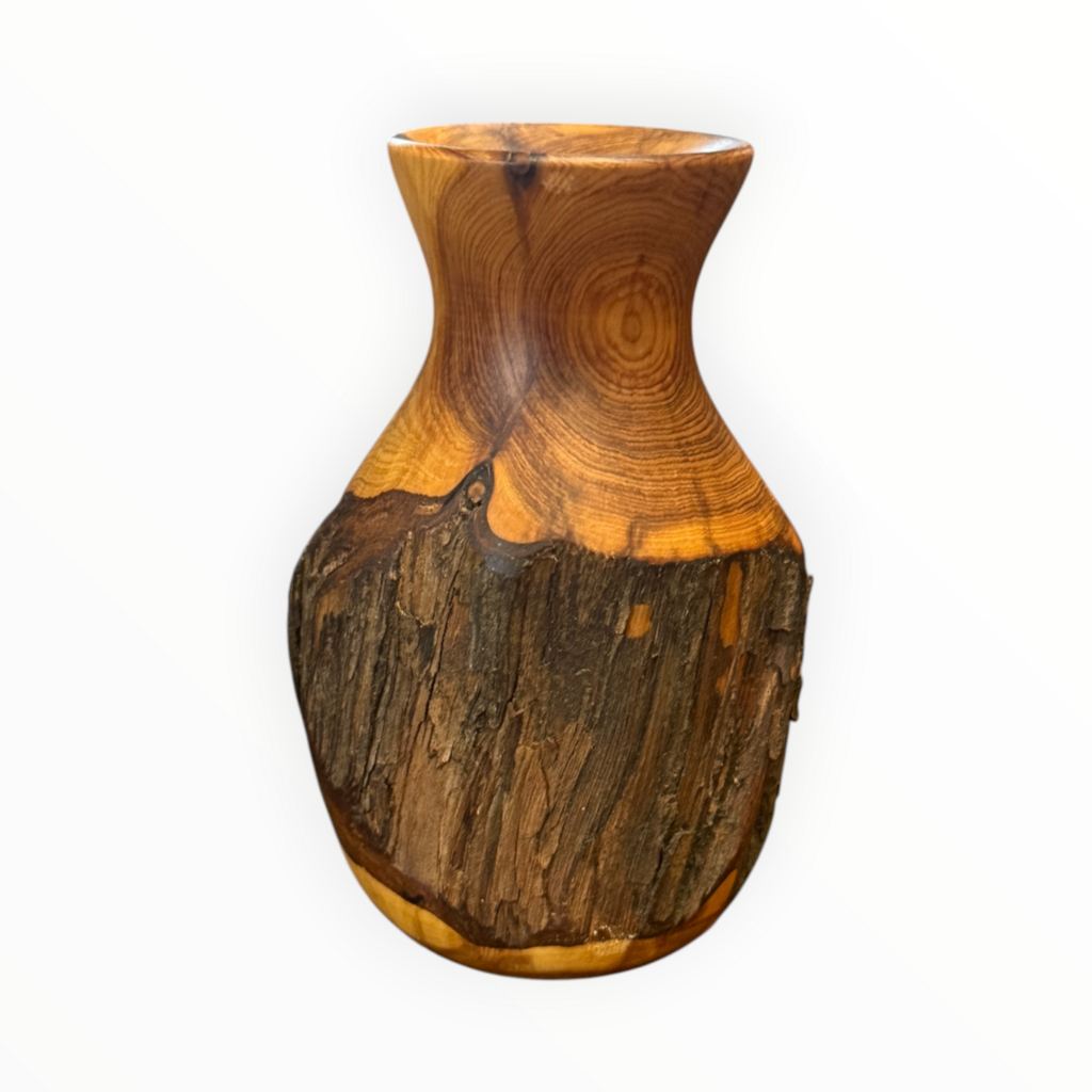 Carved Wood Vase