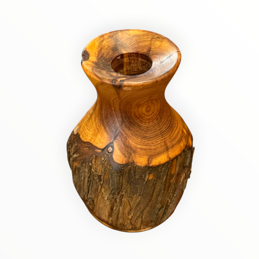 Carved Wood Vase