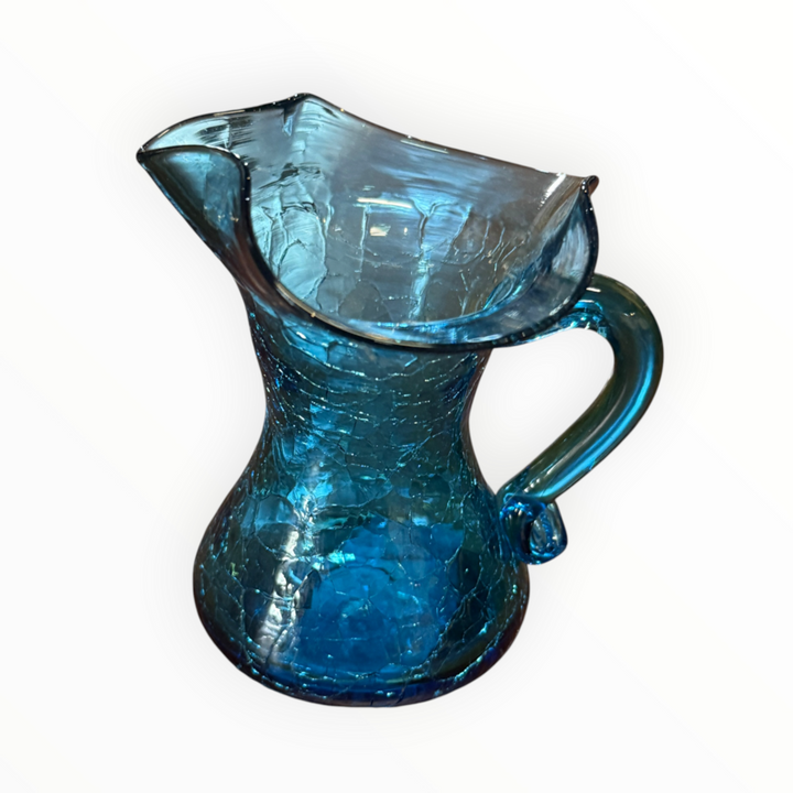 Crackle Glass Pitcher