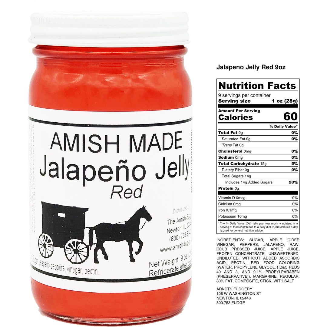 Amish made Jam and Jellies - 8 oz.: Jalapeno Raspberry