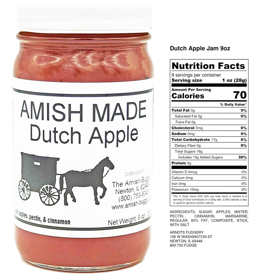 Amish made Jam and Jellies - 8 oz.: Dutch Apple