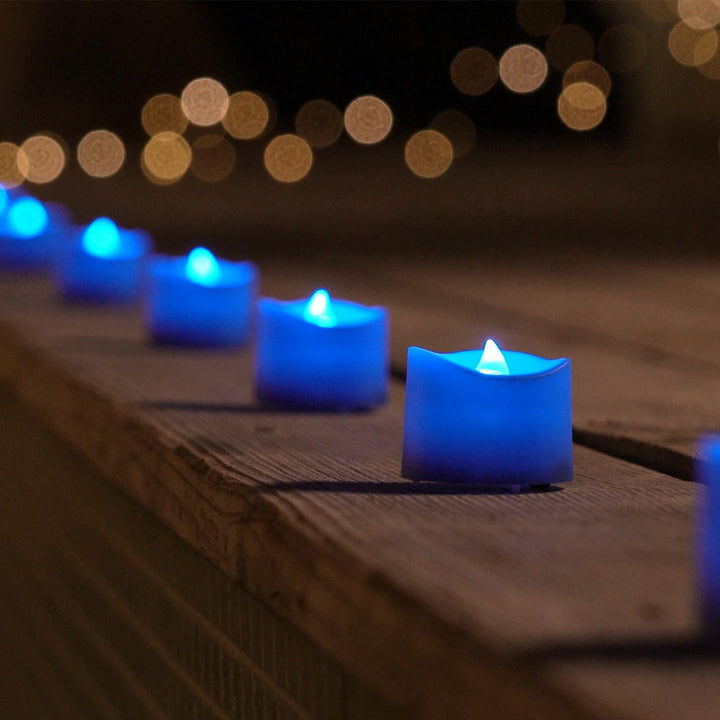 Homemory 24-Pack Black Flameless Battery Tea Light Candles, 200+ Hours