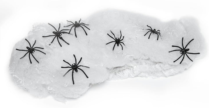 Halloween Spider Web Decoration, 800 Sqare Feet &amp; Plastic Spiders, Halloween Party Supplies, Spider Webs (Large, 800 Sq Feet)