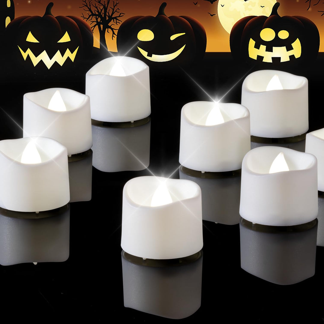 Homemory 24-Pack Black Flameless Battery Tea Light Candles, 200+ Hours