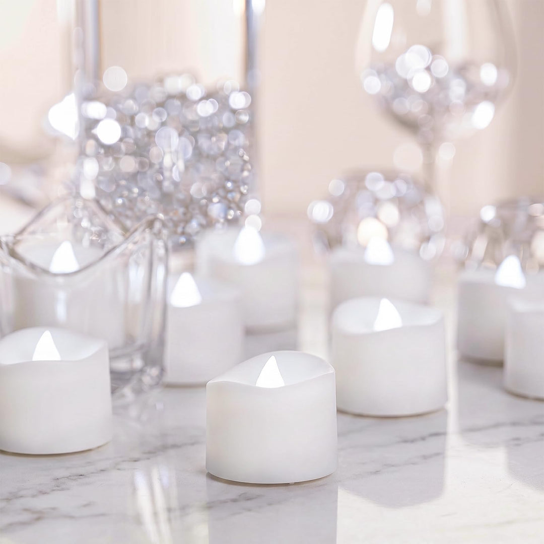 Homemory 24-Pack Black Flameless Battery Tea Light Candles, 200+ Hours