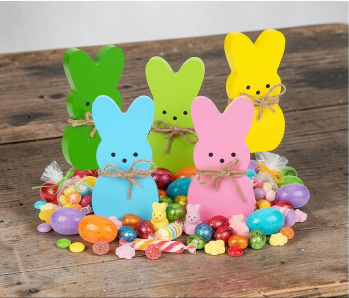 Wooden Peep / Bunny Easter Decor