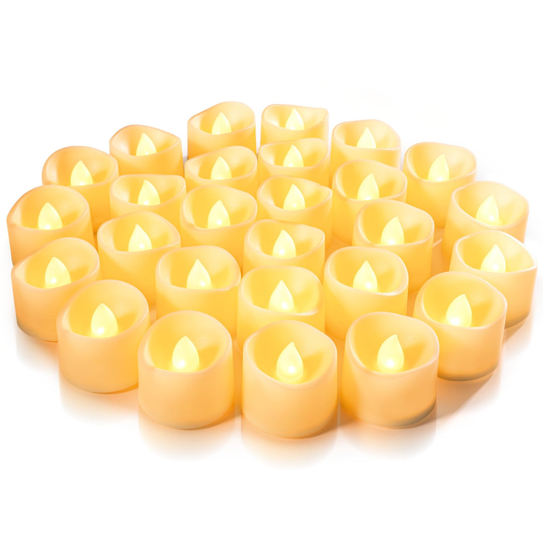 Homemory 24-Pack Black Flameless Battery Tea Light Candles, 200+ Hours