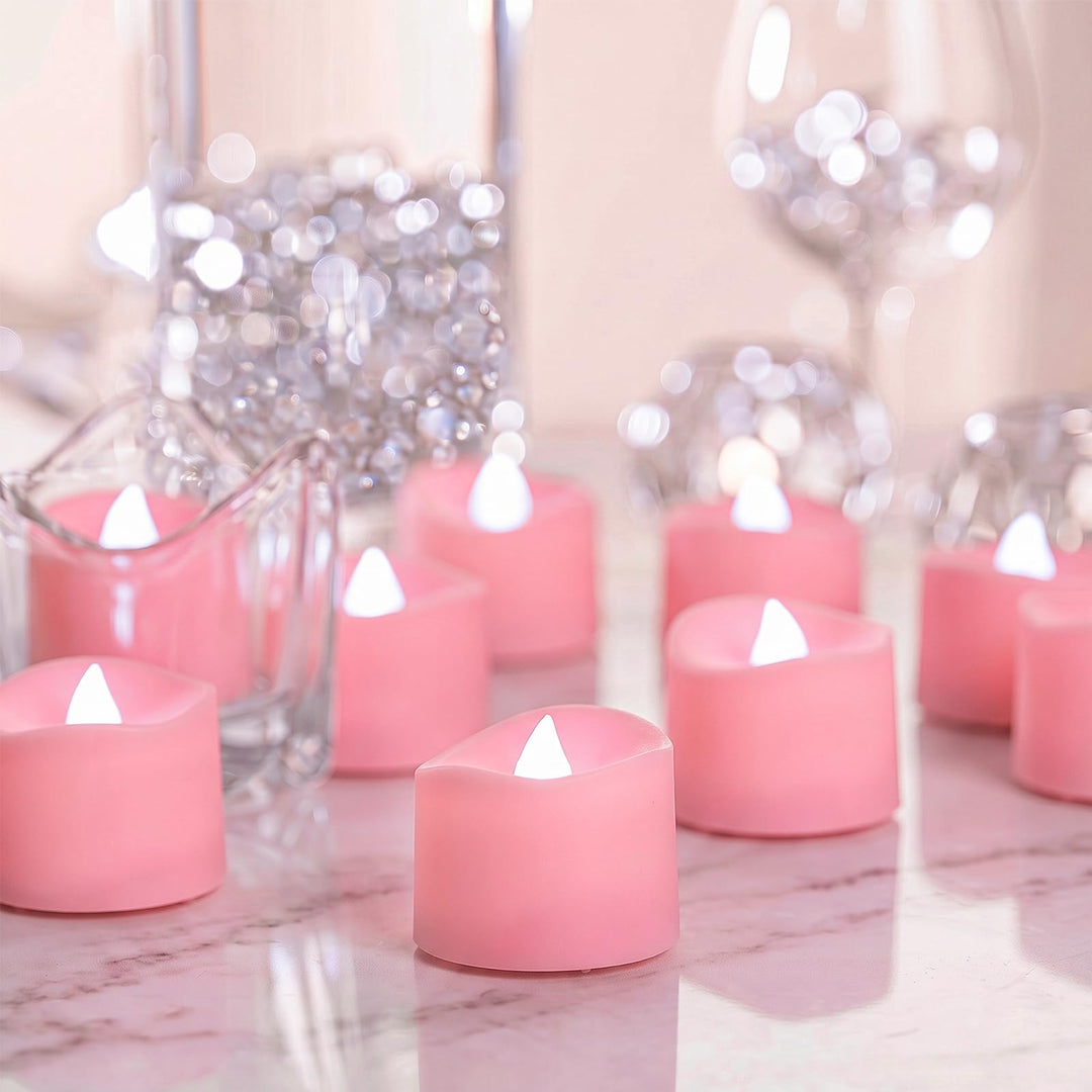 Homemory 24-Pack Black Flameless Battery Tea Light Candles, 200+ Hours