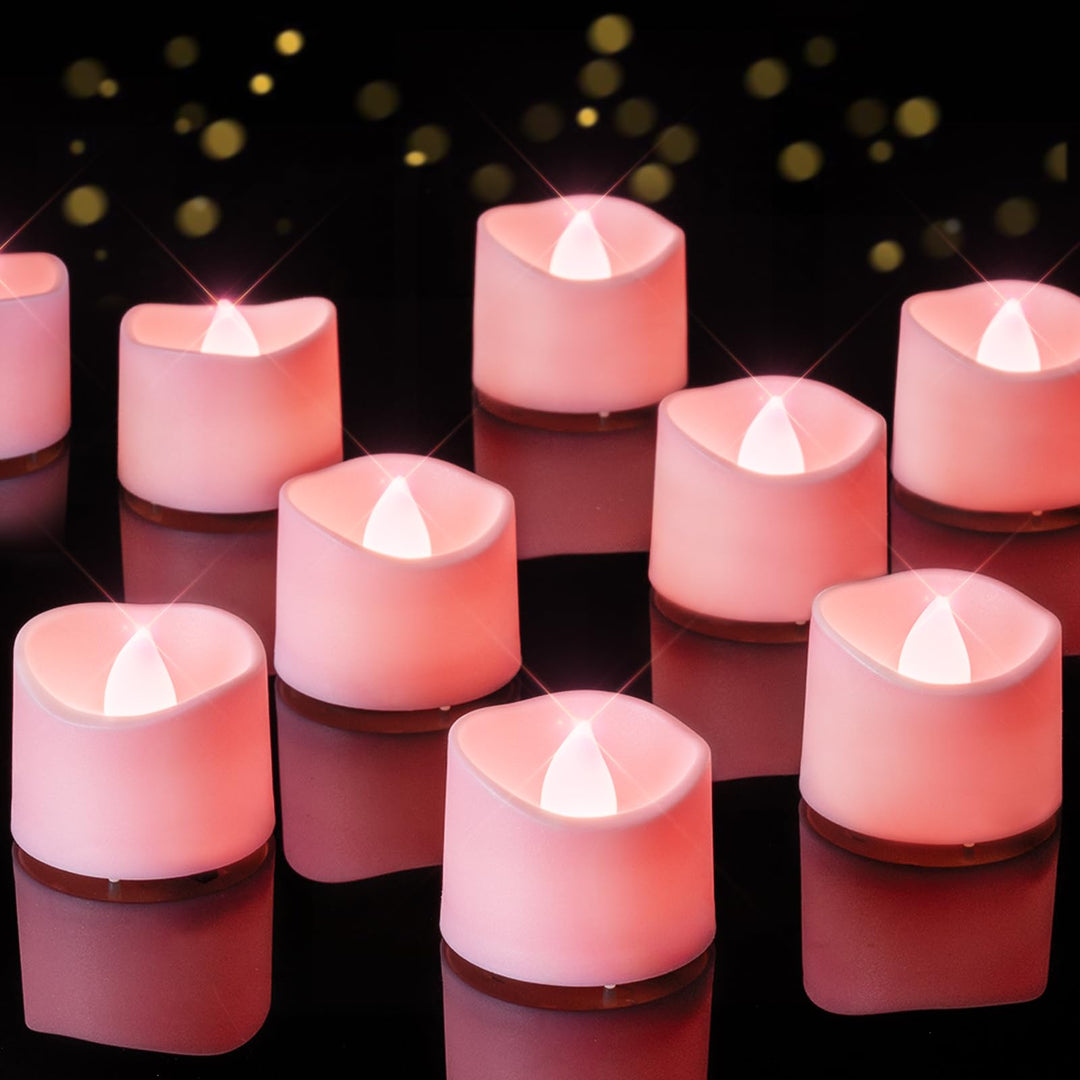 Homemory 24-Pack Black Flameless Battery Tea Light Candles, 200+ Hours