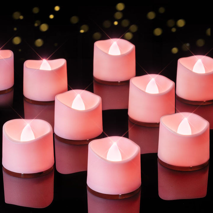 Homemory 24-Pack Black Flameless Battery Tea Light Candles, 200+ Hours
