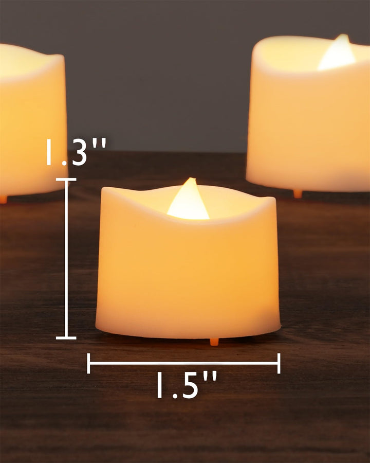 Homemory 24-Pack Black Flameless Battery Tea Light Candles, 200+ Hours