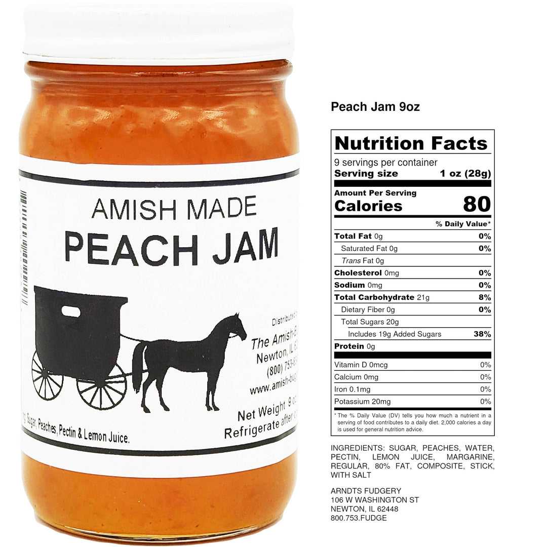 Amish made Jam and Jellies - 8 oz.: Peach