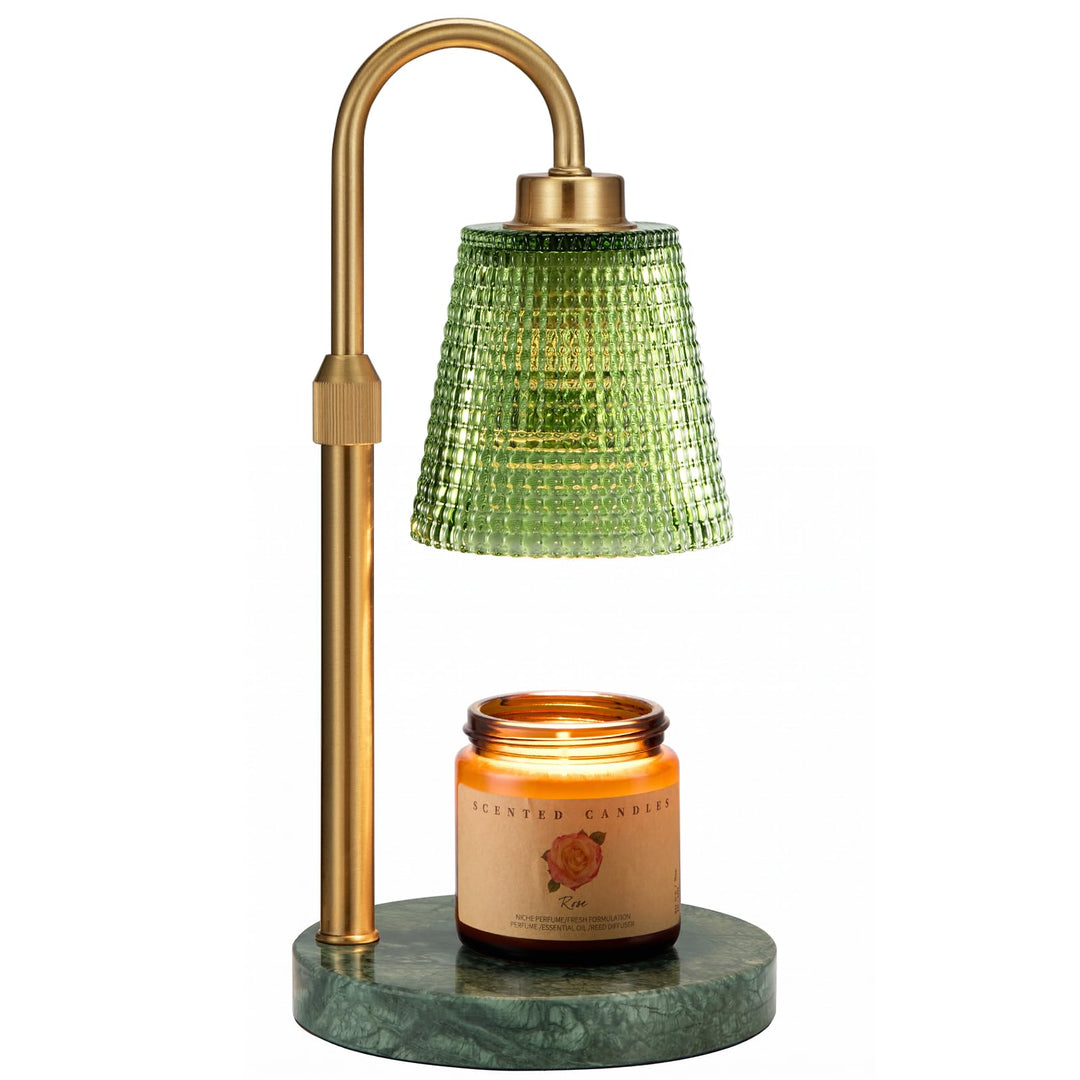 Rustic Candle Warmer Lamp with Timer, Dimmable Candle Warmer for Jar Candles, Height Adjustable Wax Melts Warmer, Birthday Gifts for Women Mom, House Warming Gifts New Home Decor