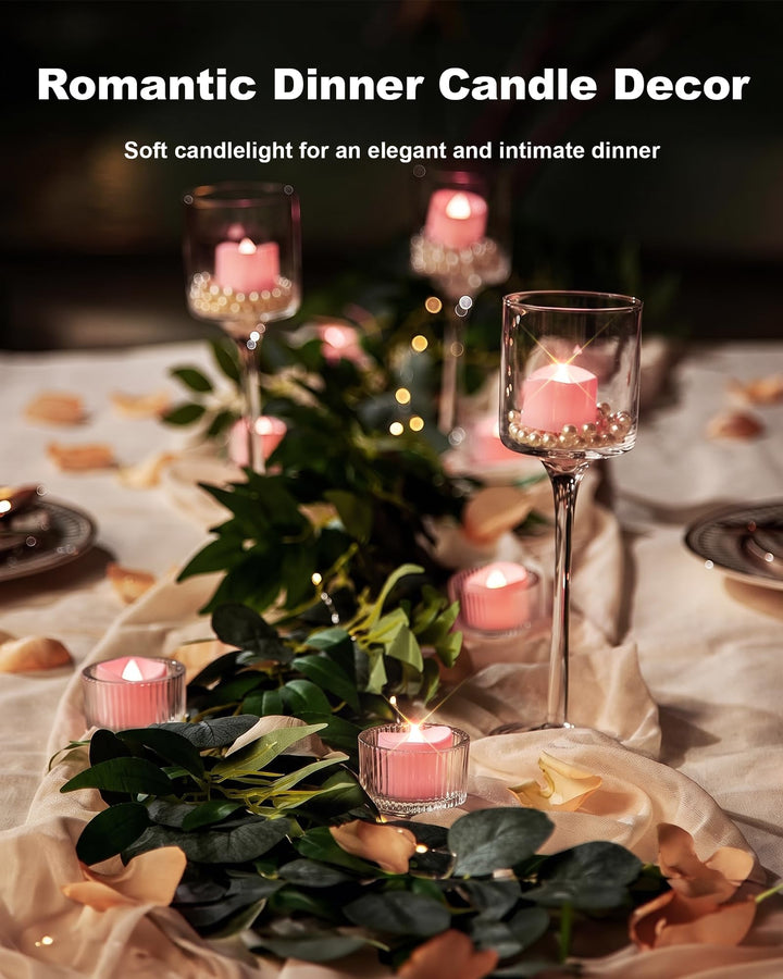 Homemory 24-Pack Black Flameless Battery Tea Light Candles, 200+ Hours