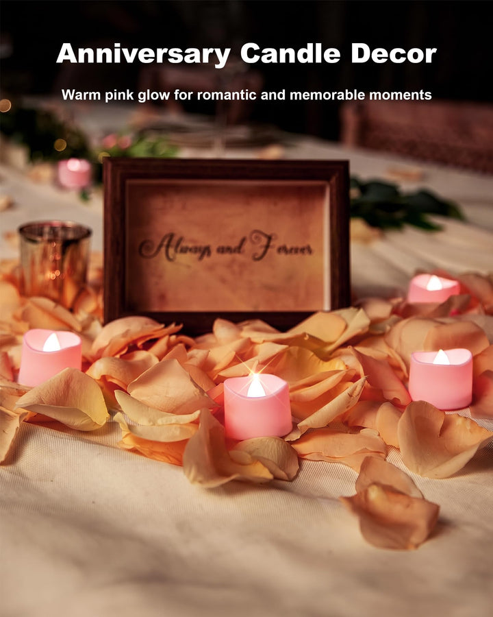 Homemory 24-Pack Black Flameless Battery Tea Light Candles, 200+ Hours