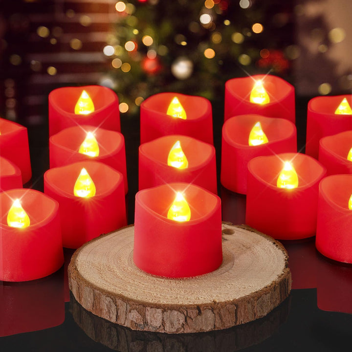 Homemory 24-Pack Black Flameless Battery Tea Light Candles, 200+ Hours