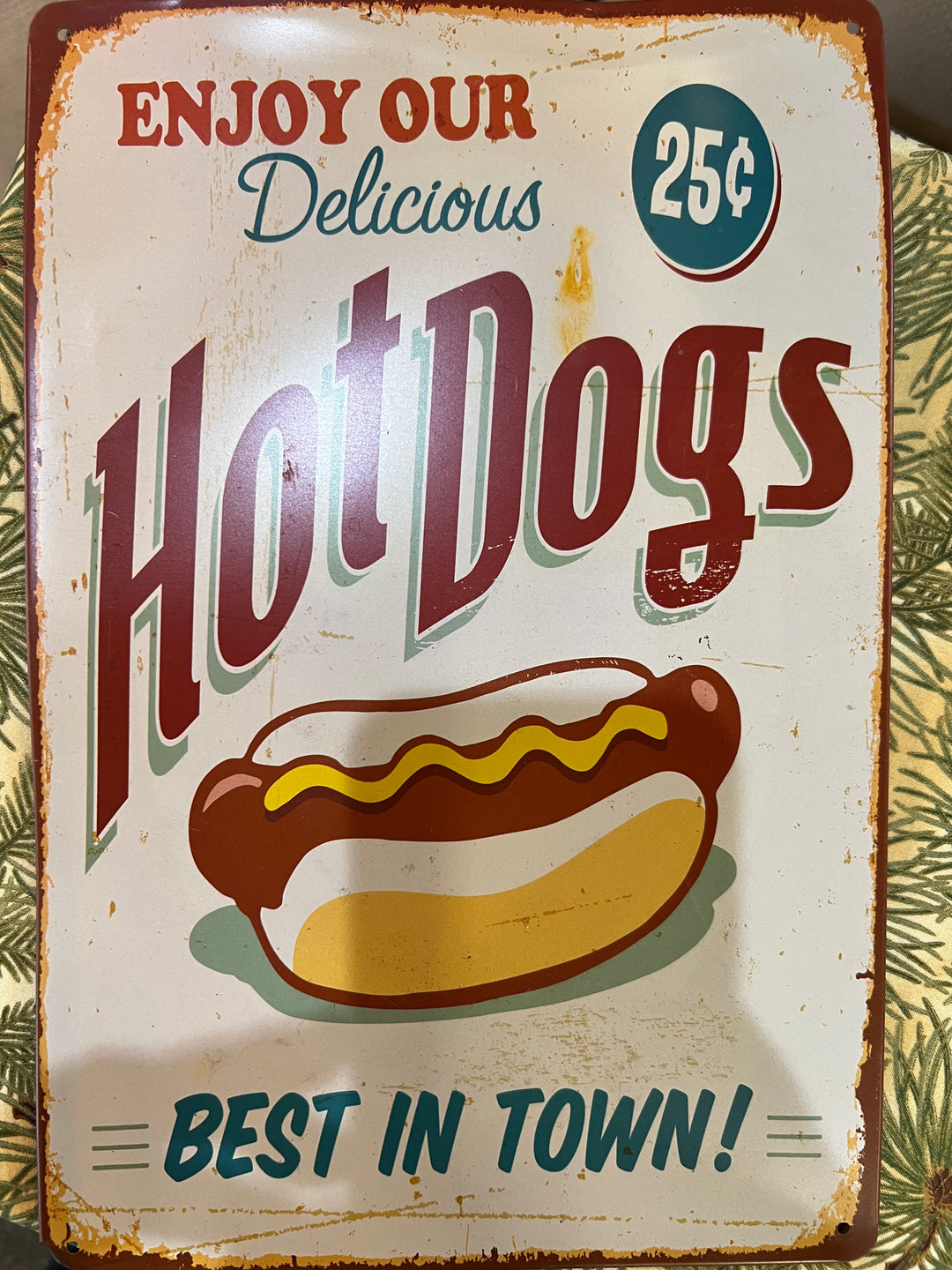 Reproduction Hotdog Sign