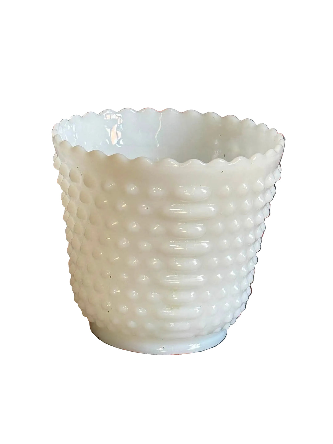 Milk Glass Hobnail Vase