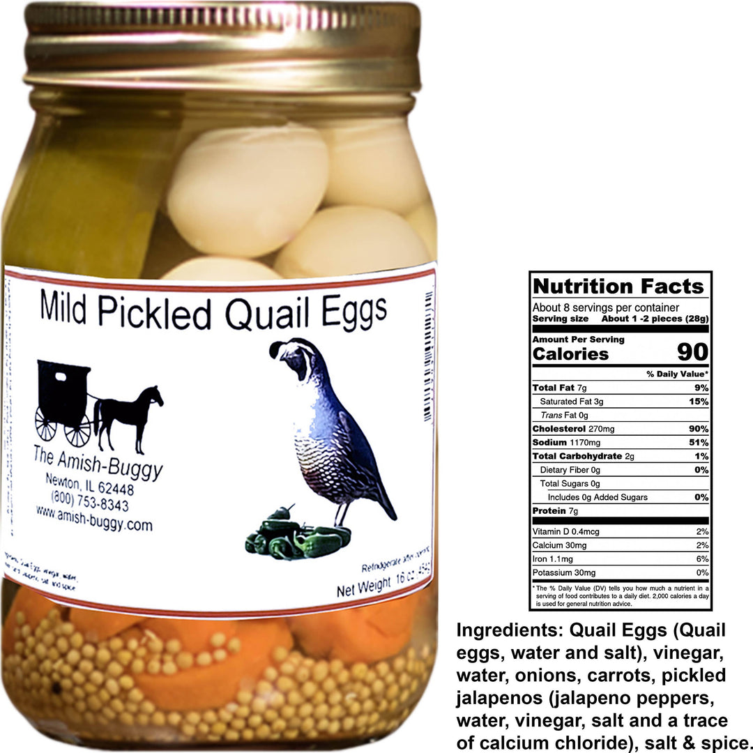 Amish Pickled Vegetables & Eggs 16 oz. Jar: Chow Chow Hot