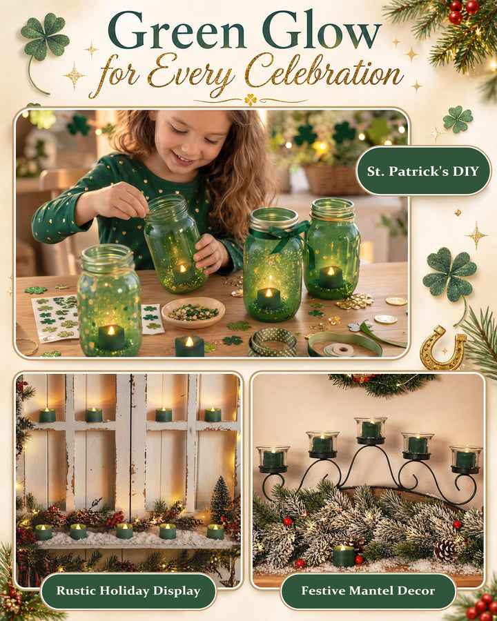 Homemory 24-Pack Black Flameless Battery Tea Light Candles, 200+ Hours