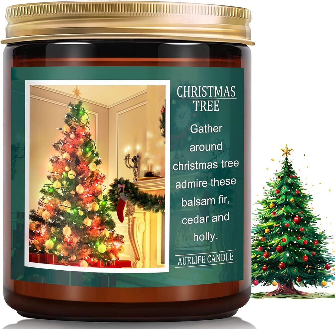 Fall Candles, Apple Pie Scented Candle for Home- Fall Scented Candles Gift Set for Women &amp; Men, Autumn Aromatherapy Candle for Holiday, Thanksgiving, Cozy Home Décor，Long-Lasting Fragrance，7 oz