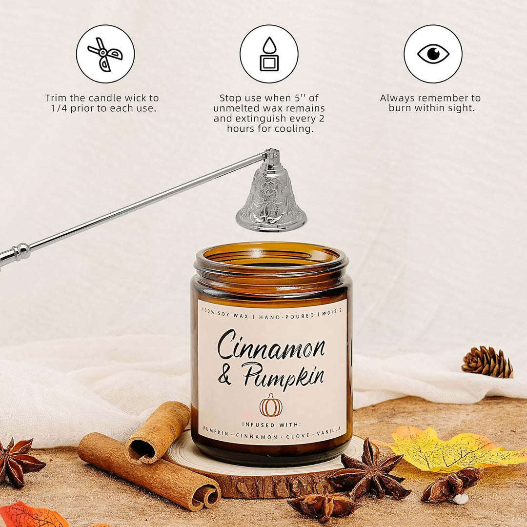 Fall Candles, Apple Pie Scented Candle for Home- Fall Scented Candles Gift Set for Women &amp; Men, Autumn Aromatherapy Candle for Holiday, Thanksgiving, Cozy Home Décor，Long-Lasting Fragrance，7 oz