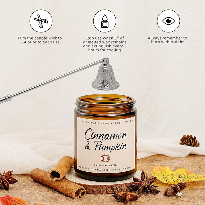 Fall Candles, Apple Pie Scented Candle for Home- Fall Scented Candles Gift Set for Women &amp; Men, Autumn Aromatherapy Candle for Holiday, Thanksgiving, Cozy Home Décor，Long-Lasting Fragrance，7 oz