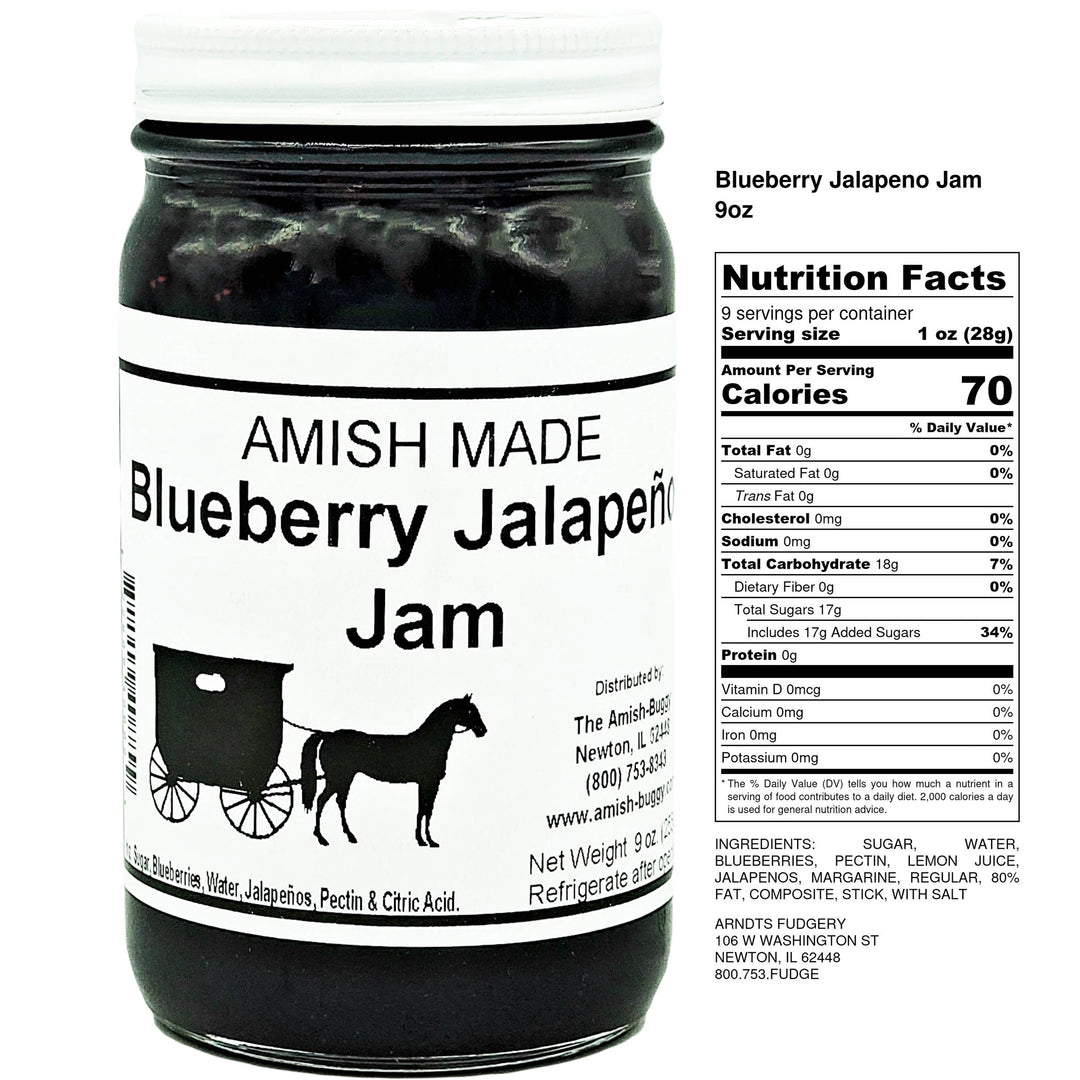 Amish made Jam and Jellies - 8 oz.: Jalapeno Blackberry