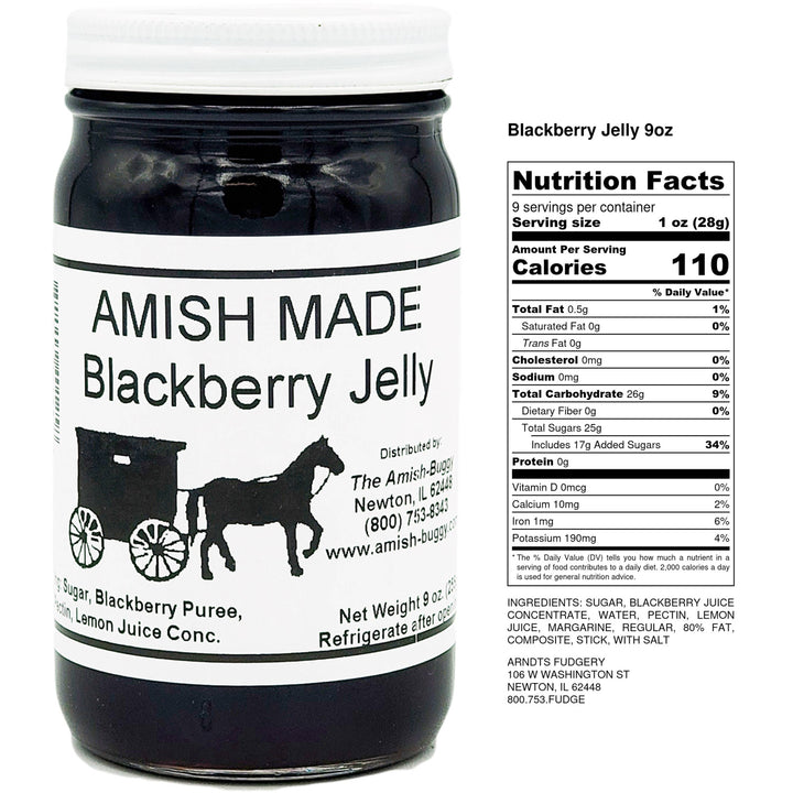 Amish made Jam and Jellies - 8 oz.: Jalapeno Blackberry