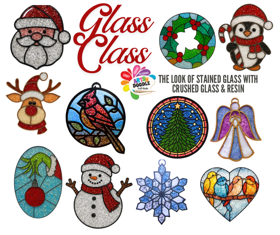Artsy Doodle Christmas Suncatcher Class