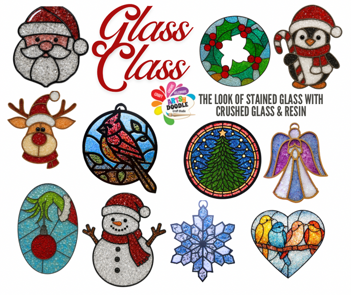 Artsy Doodle Christmas Suncatcher Class