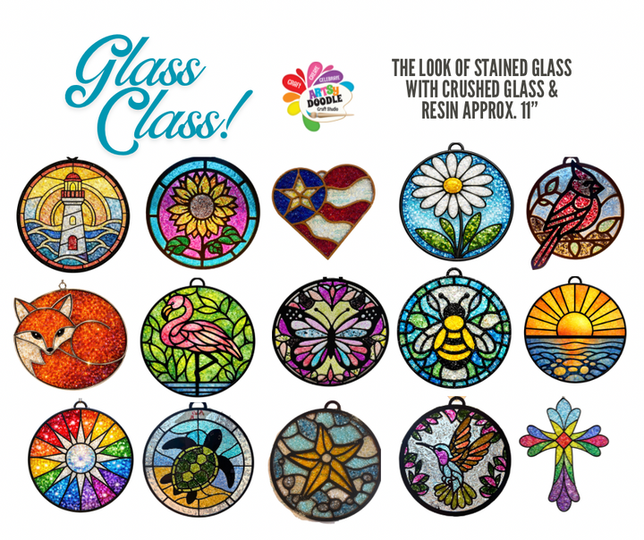 Artsy Doodle Stained Glass Class Saturday - May 9th 5 p.m.