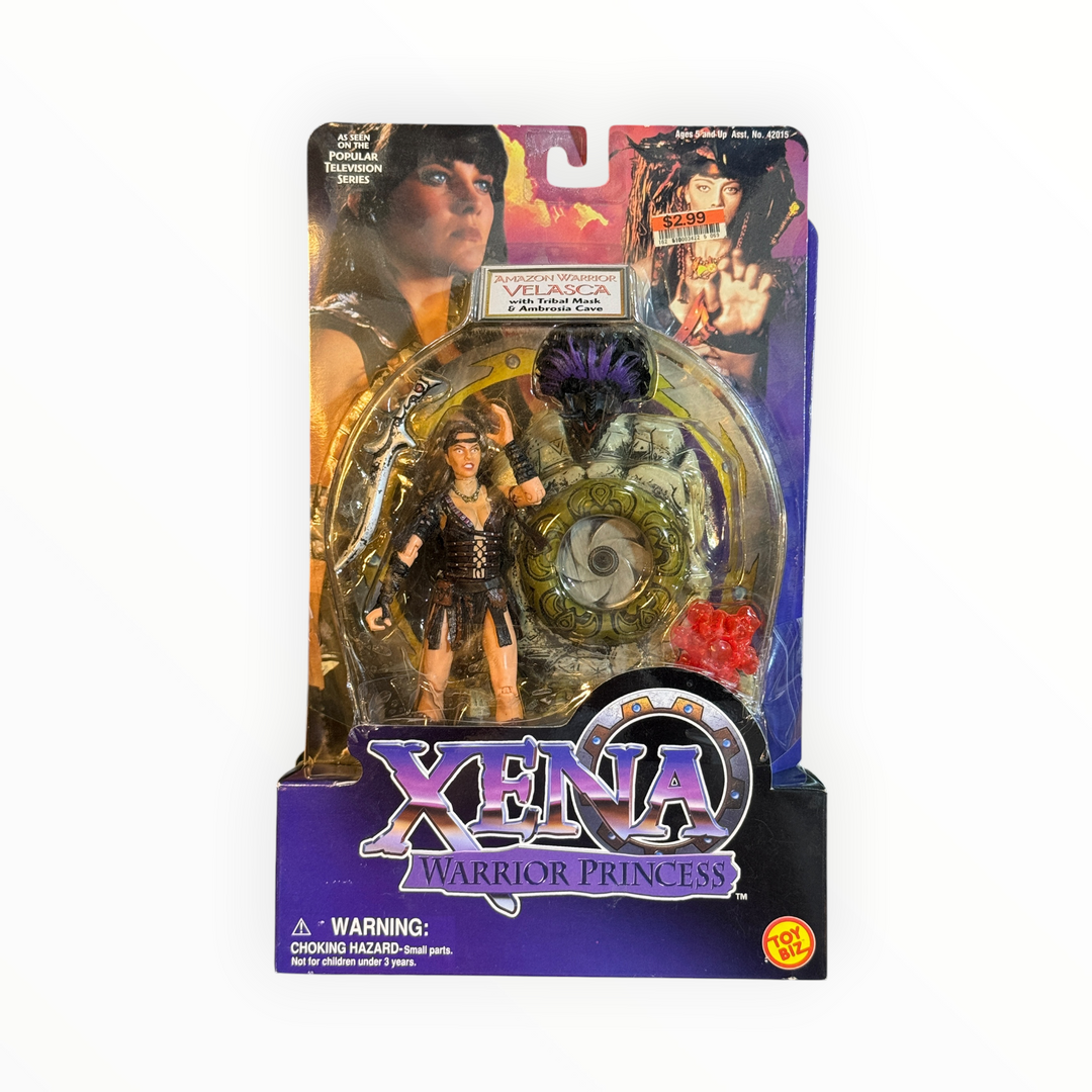 Xena Warrior Princess Velasca with Tribal Mask &amp; Ambrosia Cave Action Figure Toy Biz 1998