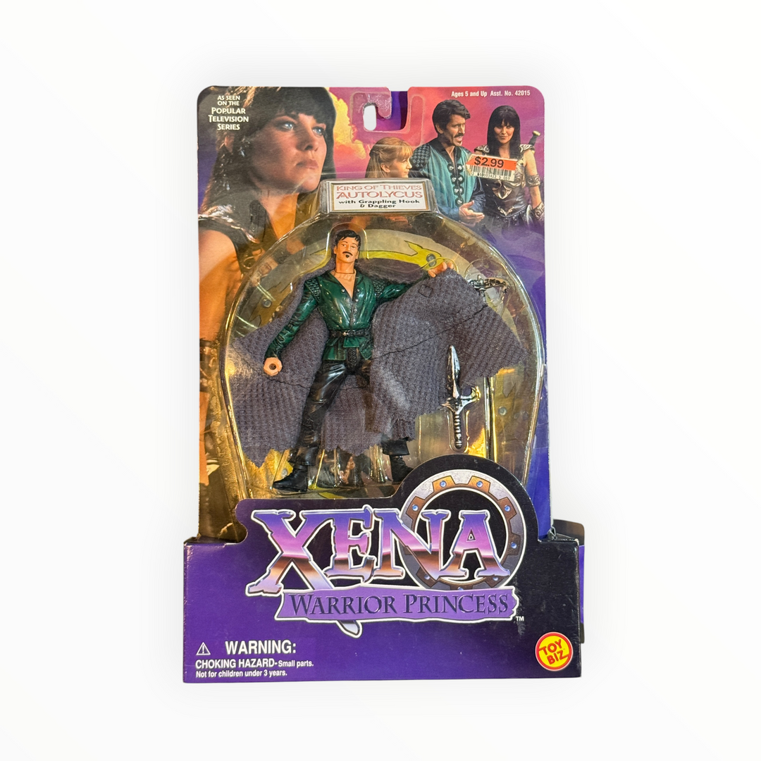 Xena Warrior Princess Xena King of Thieves Autolycus with Grappling Hook &amp; Dagger Action Figure Toy Biz 1998
