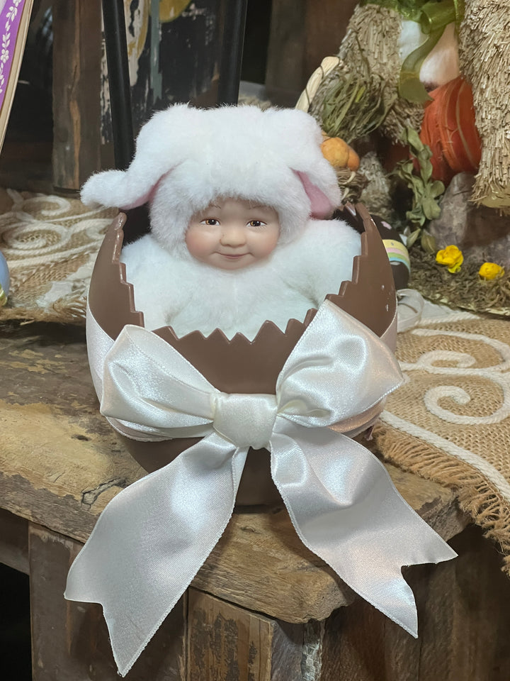 Easter - Anne Geddes Baby Bunny in a Chocolate Egg