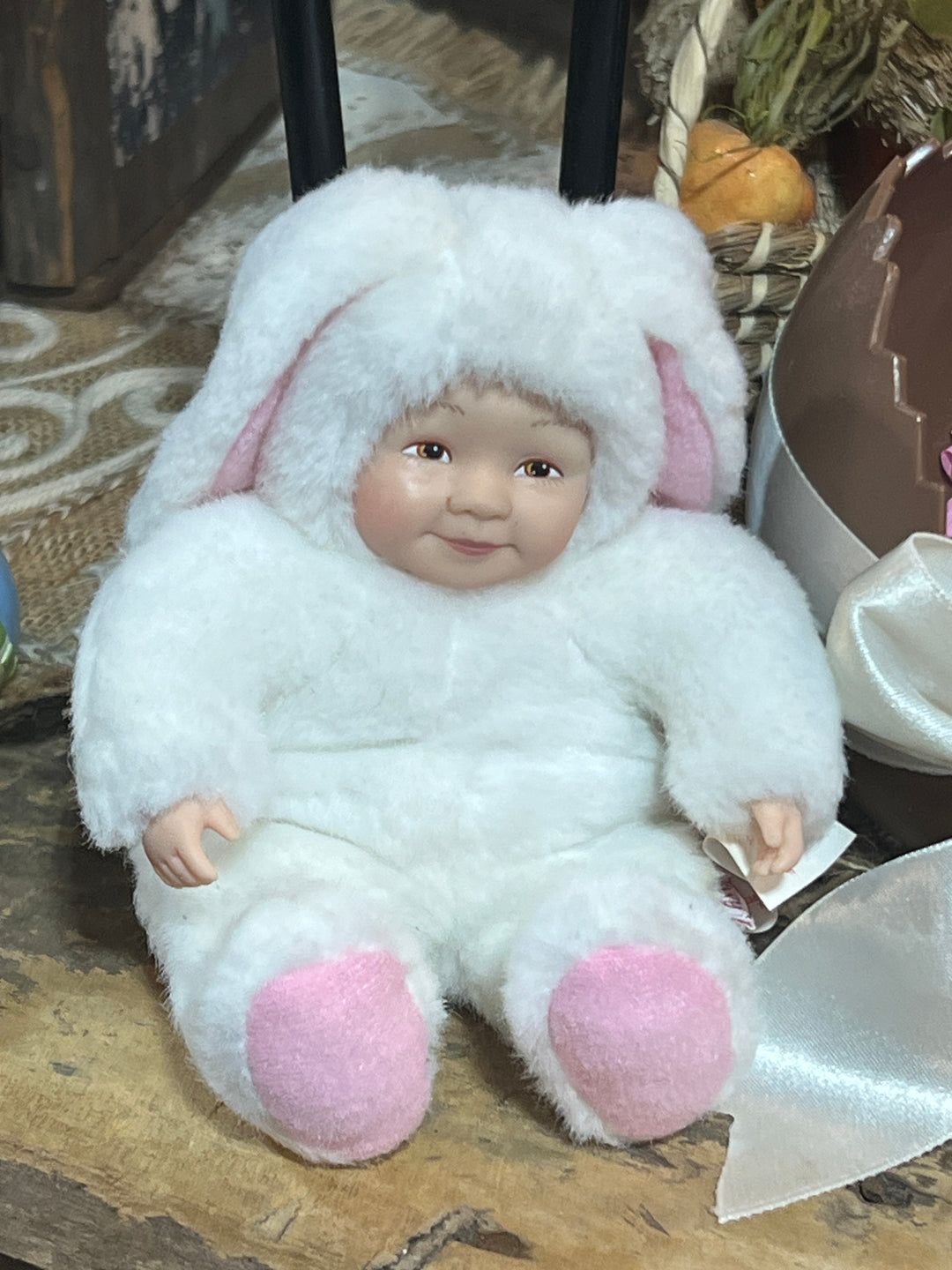 Easter - Anne Geddes Baby Bunny in a Chocolate Egg