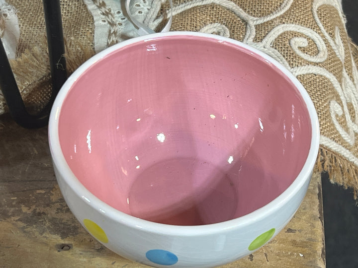 Easter - Ceramic Polka Dot Easter Bowl