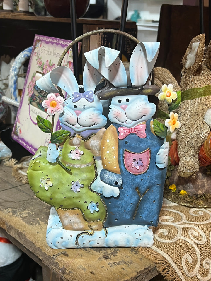 Easter - Home Interiors Tin Bunny Candle Lantern