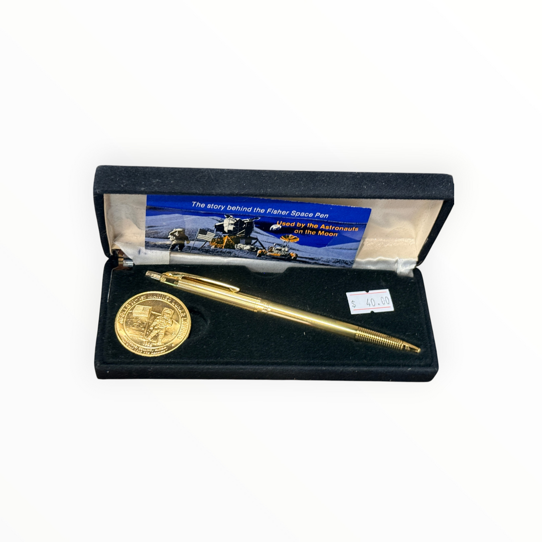 Vintage Fisher Space Pen AG7 Series Gold Shuttle Astronaut Ballpoint Apollo