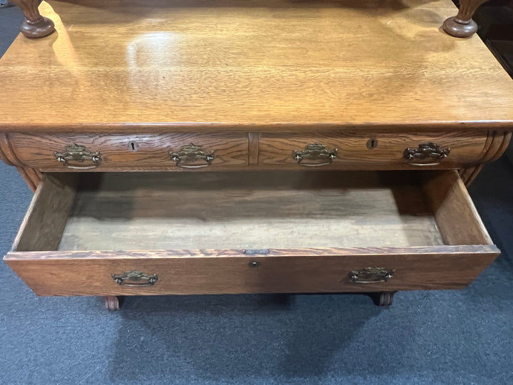 Antique Sideboard Cabinet with Mirror  PICKUP ONLY