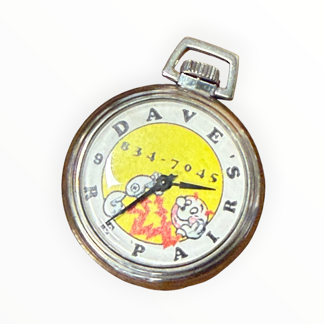 Vintage Advertising Pocket Watch "Dave&