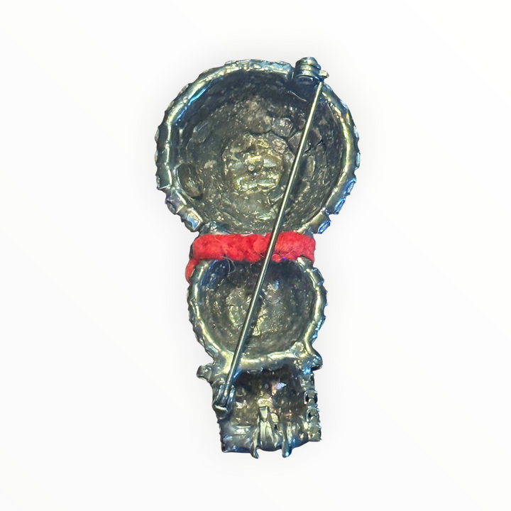 Brooch - Bauer Snowman Pin Crystal