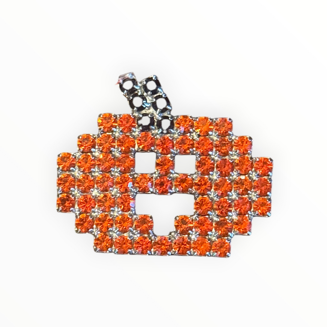 Brooch - Bauer Rhinestone Jack-o’-Lantern Pumpkin Brooch
