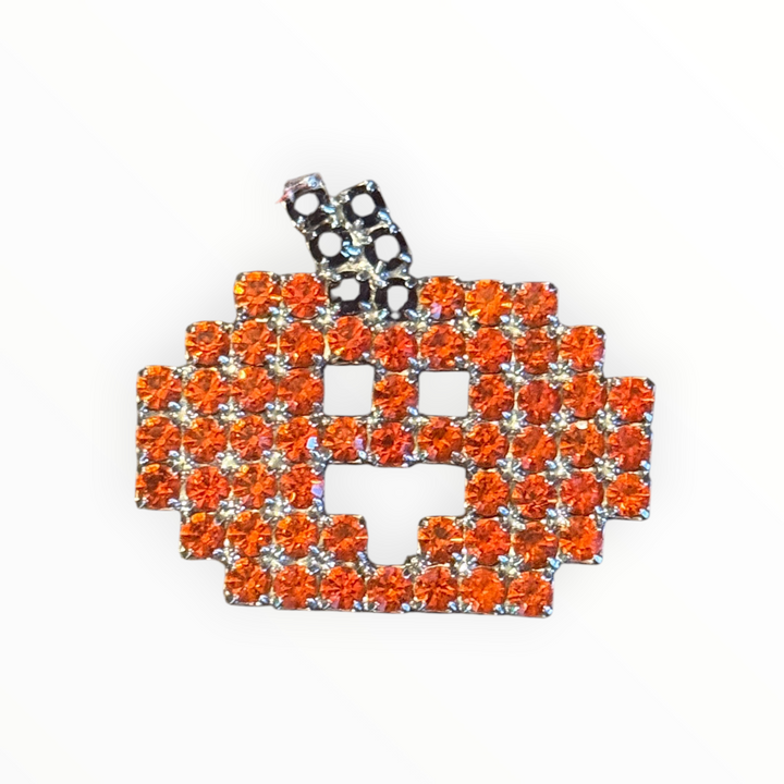 Brooch - Bauer Rhinestone Jack-o’-Lantern Pumpkin Brooch