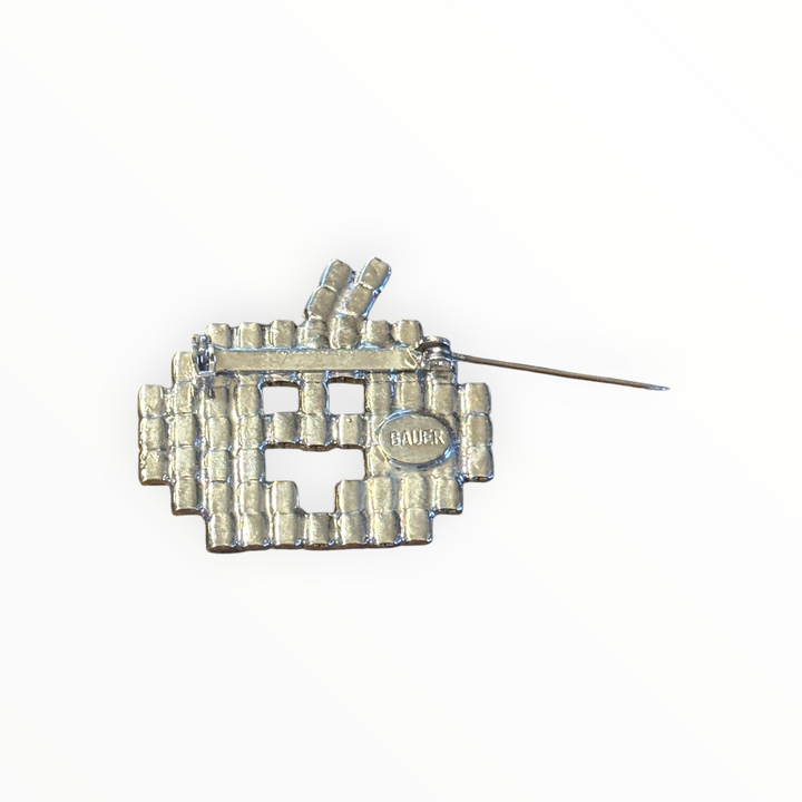Brooch - Bauer Rhinestone Jack-o’-Lantern Pumpkin Brooch