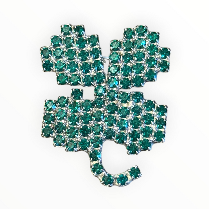 Brooch - Vintage Bauer Brooch Pin Four Leaf Clover Shamrock